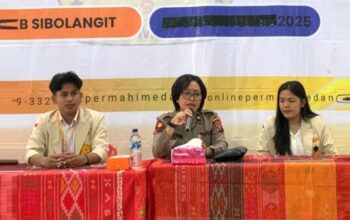 Pembinaan mahasiswa hukum oleh Polda Sumut di acara MAPERCA PERMAHI 2025