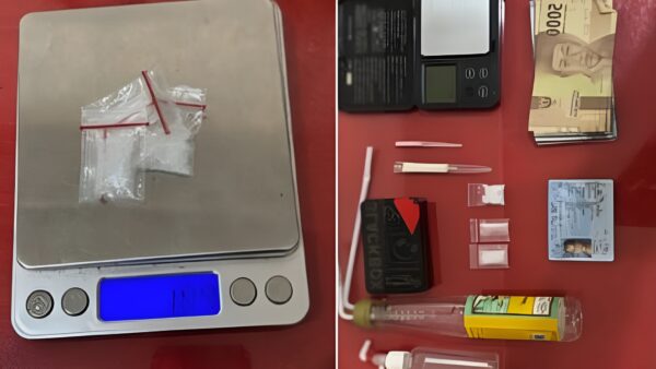 polisi mengamankan barang bukti sabu dan ganja dari rumah pengedar di Ketapang