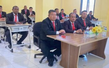 Polda Papua Barat menggelar upacara pembukaan Dikbang Online 2025 di SPN Manokwari