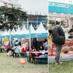 suasana festival JKI 2025 di Lapangan Benteng Medan dengan stan UMKM kuliner