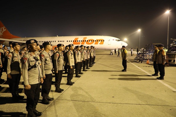 500 Personel Brimob dari Lima Polda Tiba di Kualanamu