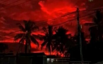 Fenomena Senja Bikin Warga Takjub