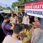 Kapolres Tapsel Resmikan Bengkel Gratis, Bantu Warga Perbaiki Motor Rusak Banjir Bandang