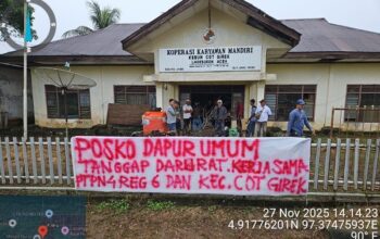 PTPN IV Bangun Dapur Umum di Indra Makmu