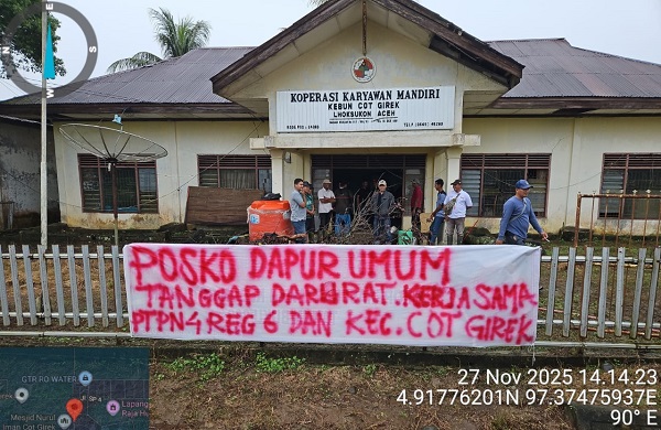 PTPN IV Bangun Dapur Umum di Indra Makmu