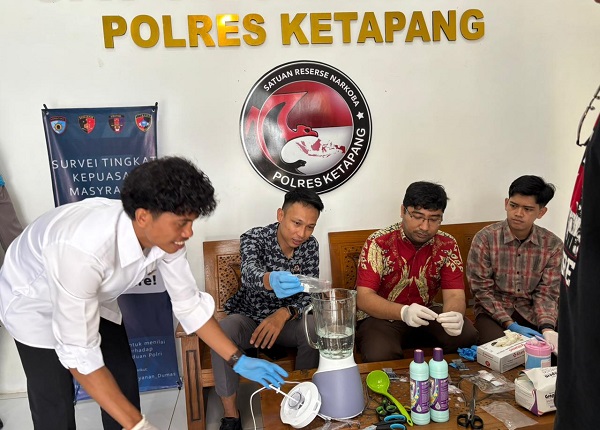 Polres Ketapang Musnahkan Barang Bukti Sabu