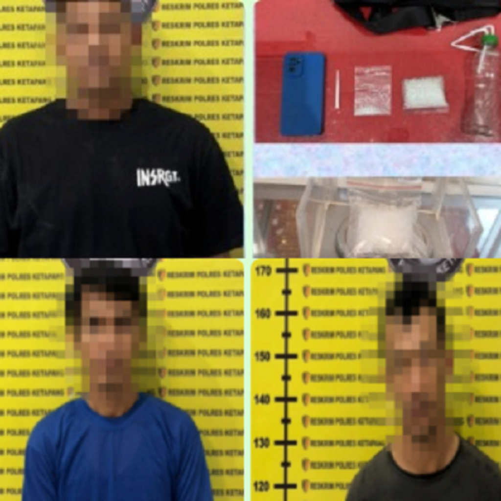 Bongkar Peredaran Sabu, Polsek Nanga Tayap Tangkap Tiga Pengedar Dengan Barang Bukti 53,60 Gram