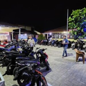 39 Motor Balap Liar dan Knalpot Brong Diamankan Polisi di Ketapang