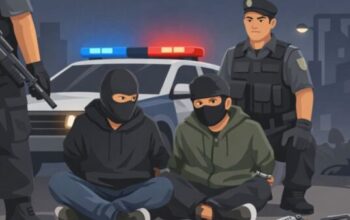 Polisi mengamankan dua begal Kedoya bersenjata api rakitan