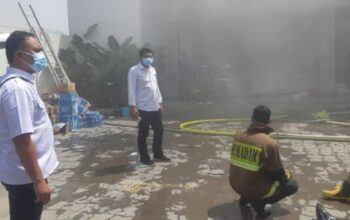 Polisi cek TKP kebakaran toko swalayan Almon