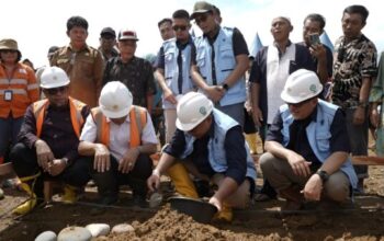 Groundbreaking huntap korban banjir Batang Toru di Desa Hapesong Baru