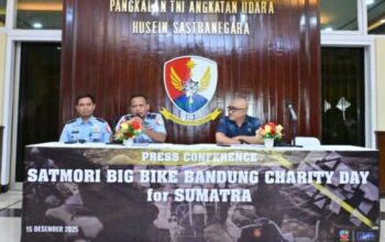 Lanud Husein Sastranegara bersama komunitas big bike galang donasi bencana