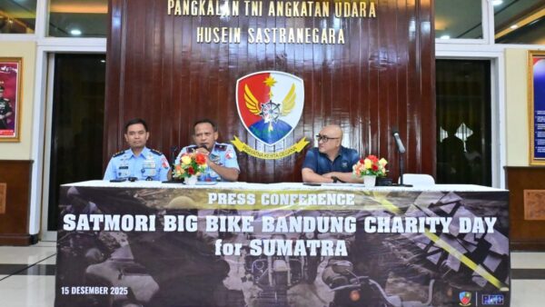 Lanud Husein Sastranegara bersama komunitas big bike galang donasi bencana