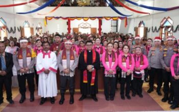 Kapolda Sumut merayakan Natal bersama warga terdampak bencana