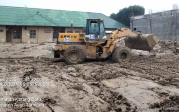 Pemulihan pascabencana Aceh Tamiang oleh Kementerian PU dengan alat berat