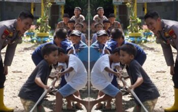 Polsatwa K-9 Polda Sumut lakukan trauma healing anak korban banjir Batang Toru