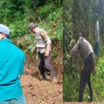 Aipda Sri Eka, Bhabinkamtibmas Polsek Carita Hadir di Tengah Warga Lewat Jumat Bersih