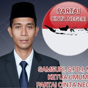 Partai Cinta Negeri Resmi Deklarasikan Samsuri sebagai Capres RI 2029