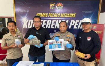 Polres Merauke Amankan Ratusan Linting Ganja Siap Edar