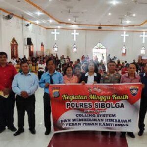 Gelar Minggu Kasih di GKII, Polres Sibolga Ajak Jemaat Jaga Kamtibmas dan Keselamatan Bersama