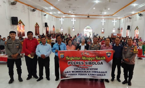 Polres Sibolga Ajak Jemaat Jaga Kamtibmas dan Keselamatan Bersama