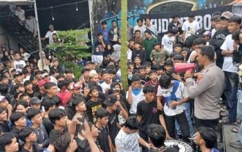 Polsek Rangkasbitung Amankan Nobar Persib vs Persija di Cafe Arkan 91