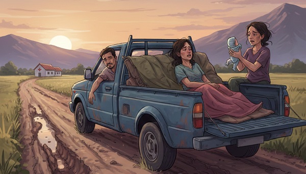 Ibu Terpaksa Melahirkan di Mobil Pikap