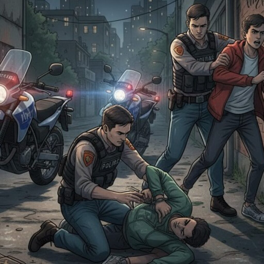 Tim Gabungan Jatanras Polda Sumut Amankan Dua Remaja Terduga Pelaku Begal di Hamparan Perak