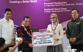 Wagub Jihan Nurlela Serahkan Donasi Rp500 Juta