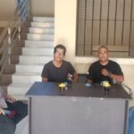 Kapolsek Labuan AKP Badri ngopi bareng awak media di Mako Polsek Labuan