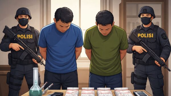 Polisi mengamankan dua pria pelaku sabu di Delta Pawan Ketapang