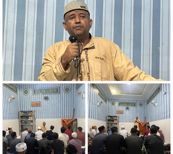 59 Warga Binaan Rutan Sabang Ikuti Ibadah di Tengah Hujan Deras