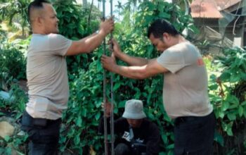 Brimob Polda Sumut Bantu Bangun Hunian Warga Terdampak Banjir di Tapanuli Selatan