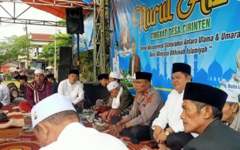 Kapolsek Cirinten Hadiri Penutupan Pengajian Bulanan dan Haul Akbar di Desa Cirinten