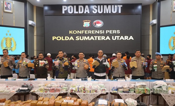 Kepolisian Daerah Sumatera Utara Ungkap 923 Kasus Narkotika
