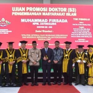 Promosi Doktor di UIN Raden Intan, Ketua DPRD dan Gubernur Lampung Soroti Pentingnya Moderasi Beragama