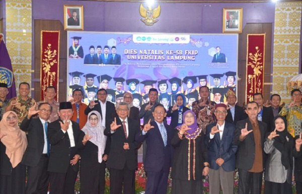Ketua Komisi V DPRD Lampung Hadiri Gelar Wicara Guru Besar FKIP Unila Dies Natalis ke-58