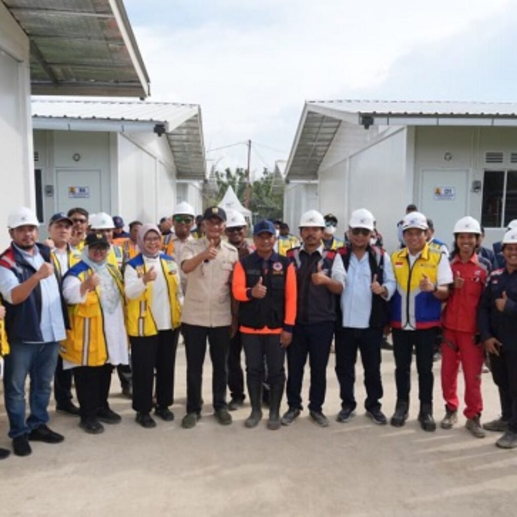 Menteri PU Tinjau Huntara Langkahan, 44 Blok Ditargetkan Rampung Sebelum Lebaran