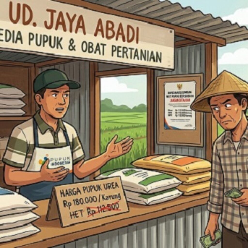 Diduga Jual di Atas HET, Petani Keluhkan Harga Pupuk Subsidi di Kios UD. Karya Baru