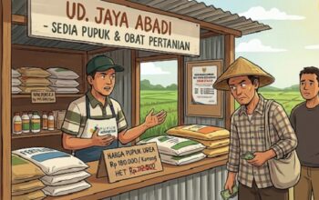 Petani Keluhkan Harga Pupuk Subsidi di Kios UD. Karya Baru