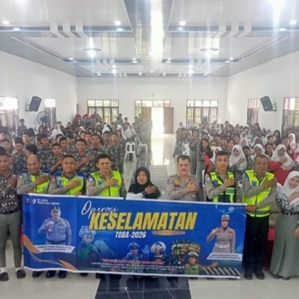 Ops Keselamatan Toba 2026, Sat Lantas Polresta Deli Serdang Edukasi Pelajar Lewat Police Goes to School