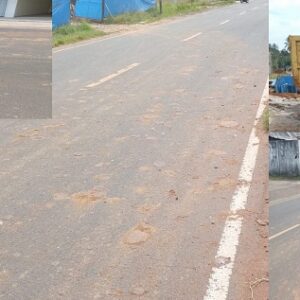 Tanah Berceceran di Jalan Labuan–Pandeglang, Diduga Terkait Proyek Gudang