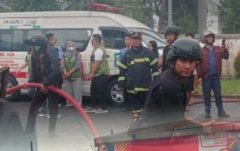 Brimob Polda Sumut Gerak Cepat Padamkan Kebakaran