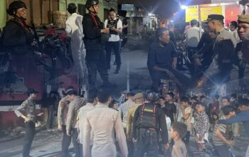 Antisipasi Gangguan Kamtibmas, Brimob Polda Sumut bersama Personel Gabungan Gelar Patroli Skala Besar