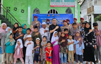Ramadan Penuh Berkah, Ditressiber Polda Sumut Berbagi Kebahagiaan kepada Anak Panti