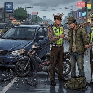 Laka Lantas di Sandai Berujung Penangkapan Pembawa Sabu