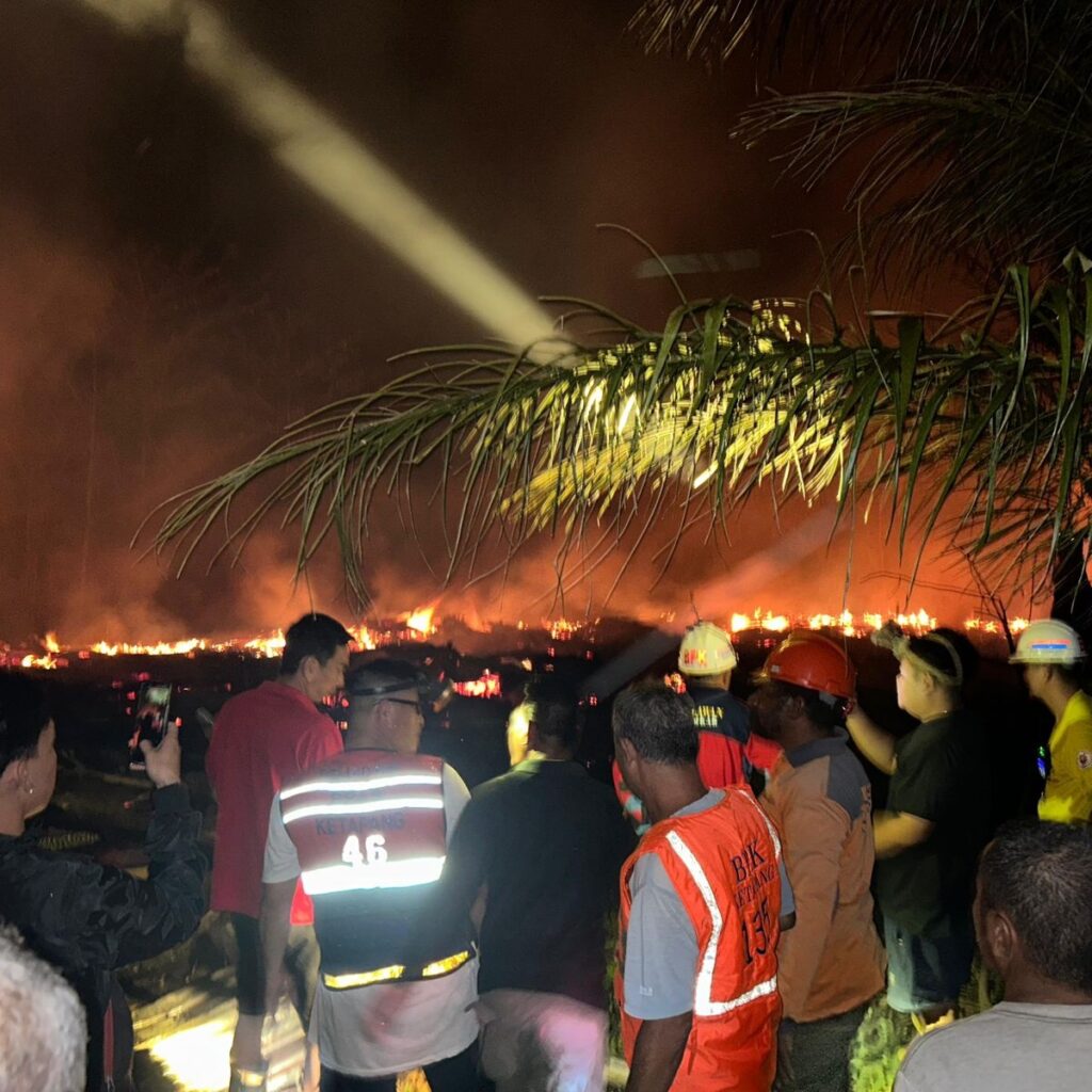 Mess GOR PT Suka Jaya Makmur Ketapang Terbakar, Personel Polres Sigap Amankan TKP
