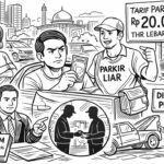 Viral! Dengan Dalih THR, Parkir Liar di Kembangan Rp20 Ribu Bikin Warga Murka