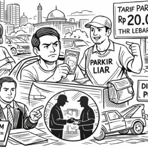 Viral! Dengan Dalih THR, Parkir Liar di Kembangan Rp20 Ribu Bikin Warga Murka