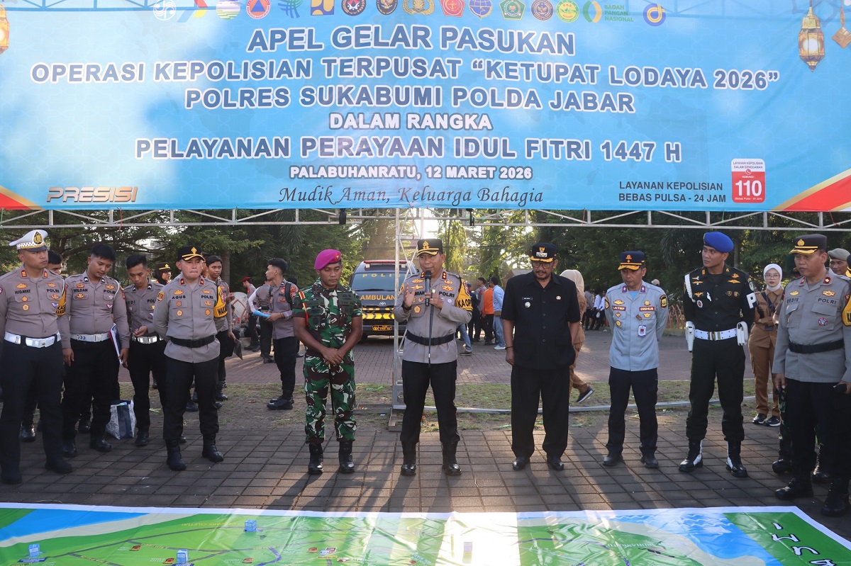 Polres Sukabumi Gelar Apel Operasi Ketupat